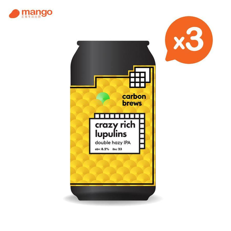 Carbon Brews - crazy rich lupulins香港手工啤酒 330ml (3罐) -  Mango Store