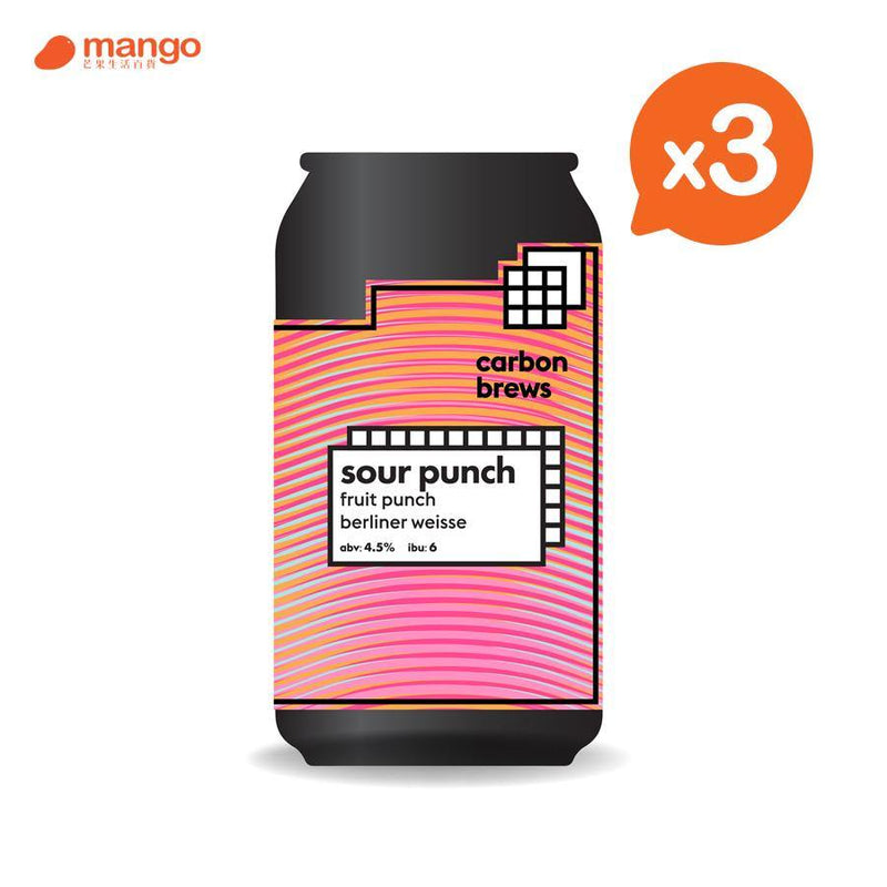 Carbon Brews - sour punch香港手工啤酒 330ml (3罐) -  Mango Store
