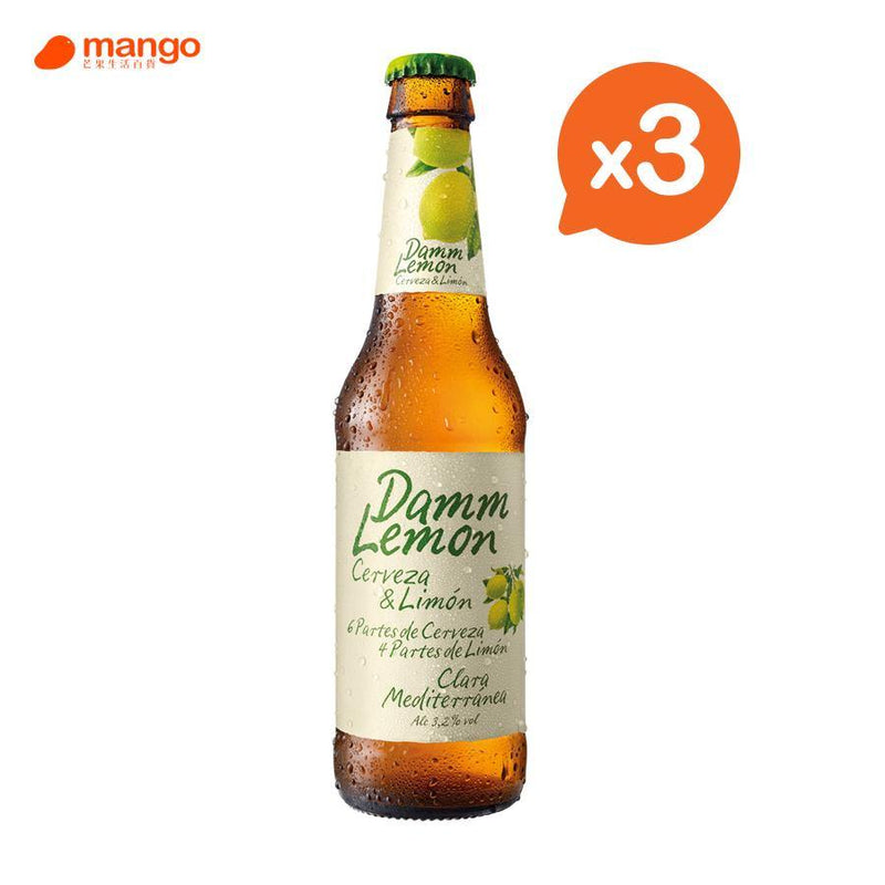 Estrella Damm - Damm Lemon檸檬啤酒 330ml (3樽) -  Mango Store