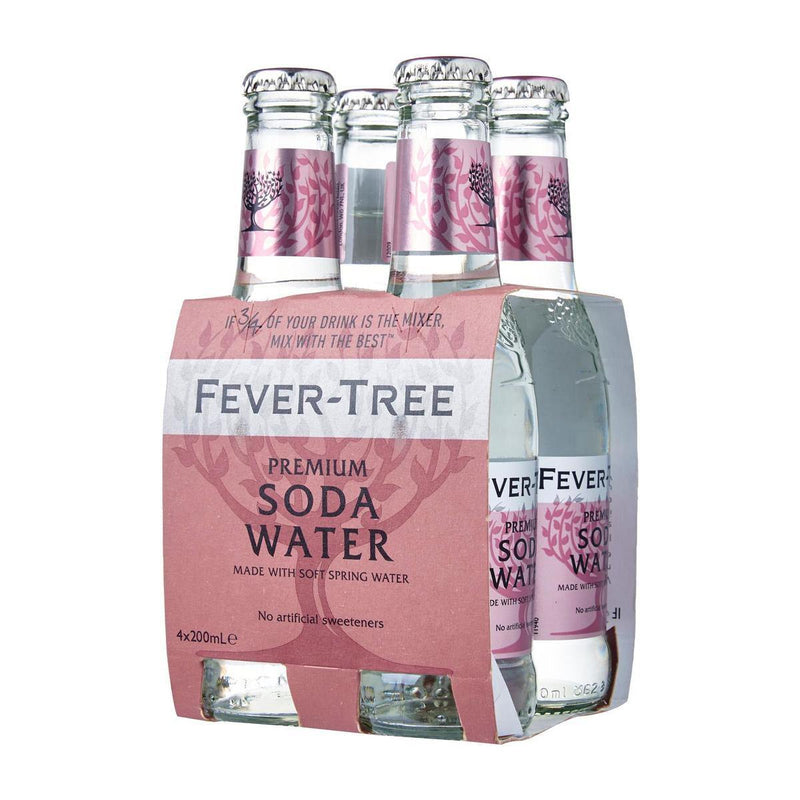 Fever Tree - Premium Soda Water 梳打水- 200ml (4樽) -  Mango Store