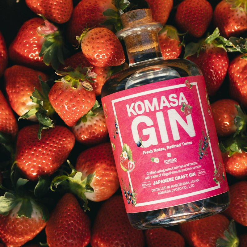 Komasa Gin Ichigo Limited Edition Japanese Craft Gin 小正釀造日本限量版草莓手工琴酒 - 500ml -  Mango Store