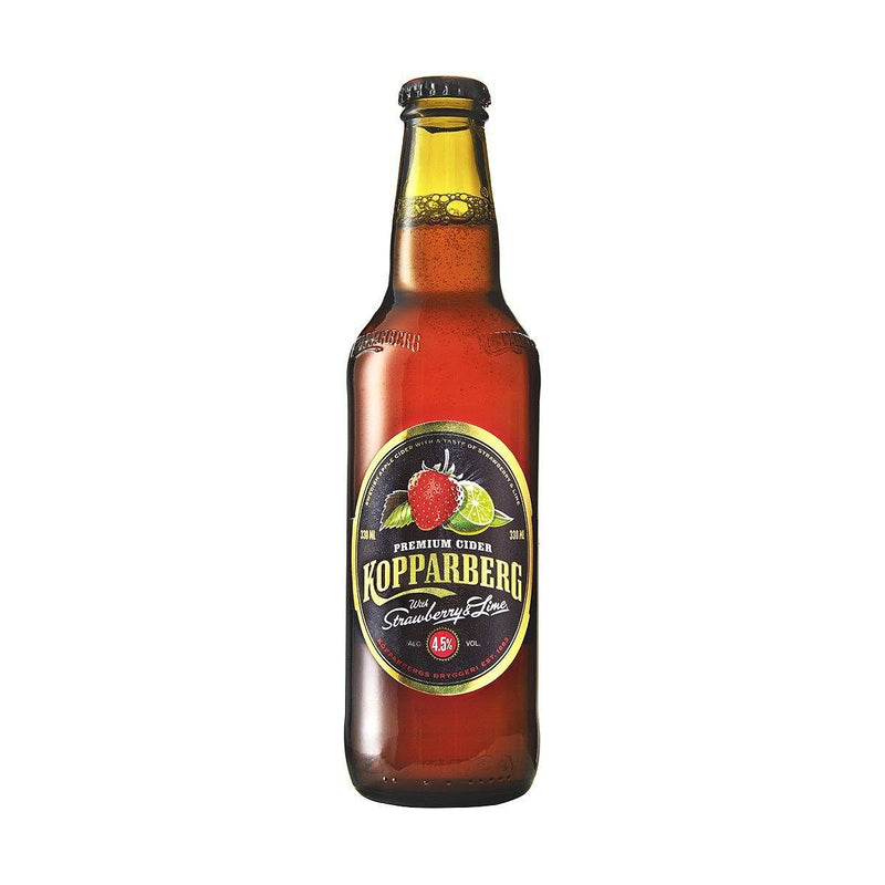 Kopparberg - Premium Cider- Strawberry & Lime 士多啤梨青檸味果酒- 330ml -  Mango Store