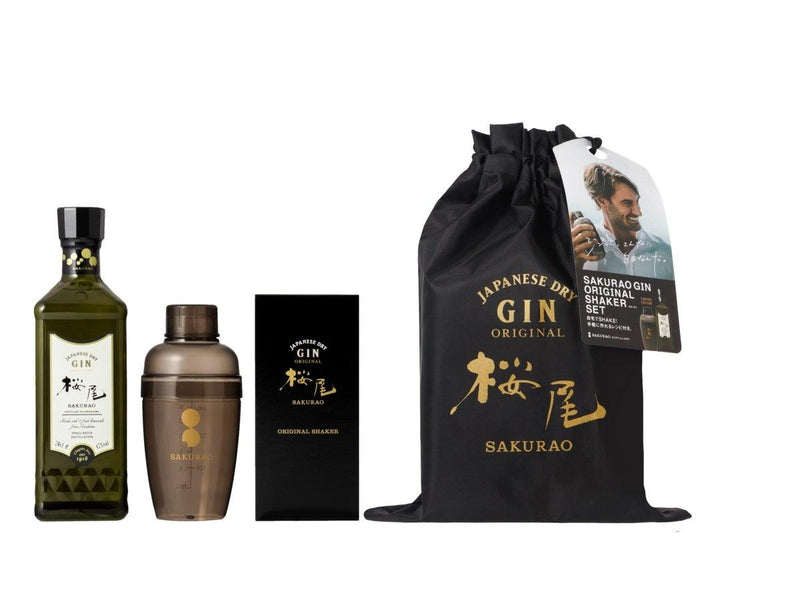 Sakurao Gin Original - Shaker Set 櫻尾日本乾琴酒調酒器套裝- 700ml -  Mango Store