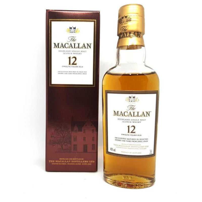 The Macallan麥卡倫 - 12 Years Old Highland Single Malt Sherry Oak Cask Scotch Whisky 蘇格蘭12年單一麥芽雪莉橡木桶威士忌 50ml -  Mango Store
