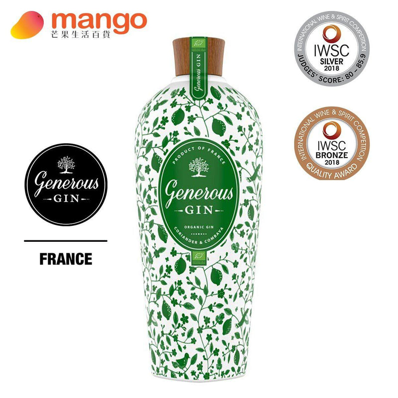 Generous Gin - Organic Gin 法國琴酒 700ml -  Mango Store