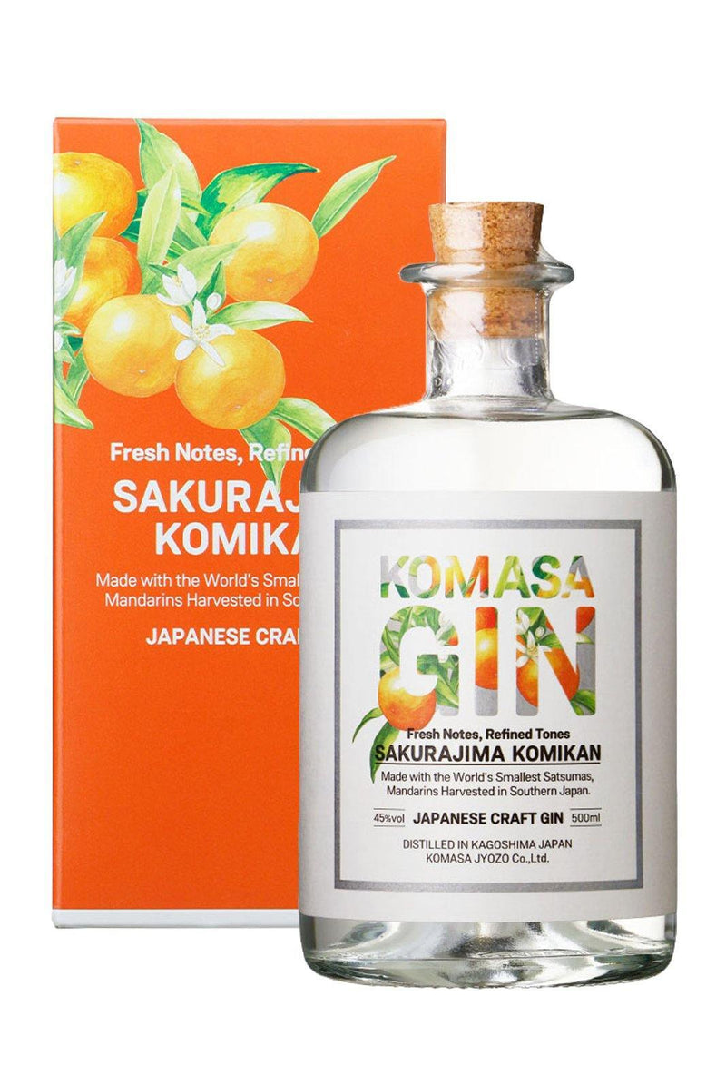 Komasa Gin Sakurajima Komikan 日本小正釀造鹿兒島小蜜柑琴酒瓶裝 - 500ml -  Mango Store