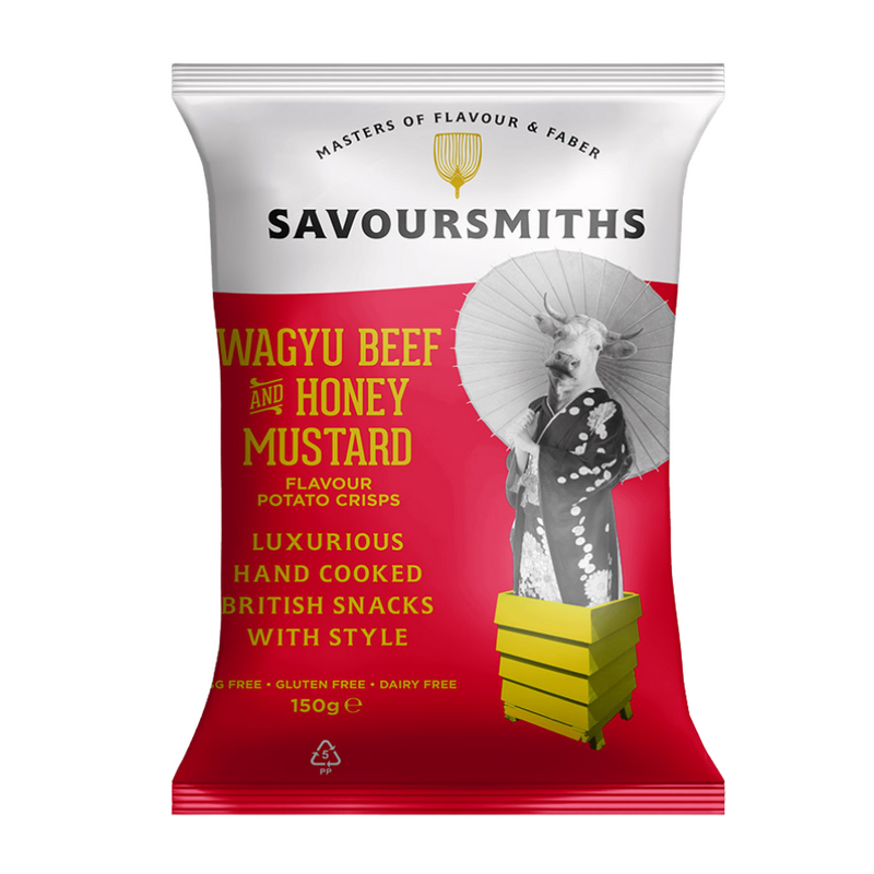 Savoursmiths - Wagyu Beef and Honey Mustard 和牛蜂蜜芥末薯片 150g (素食、天然、無添加美味零食)