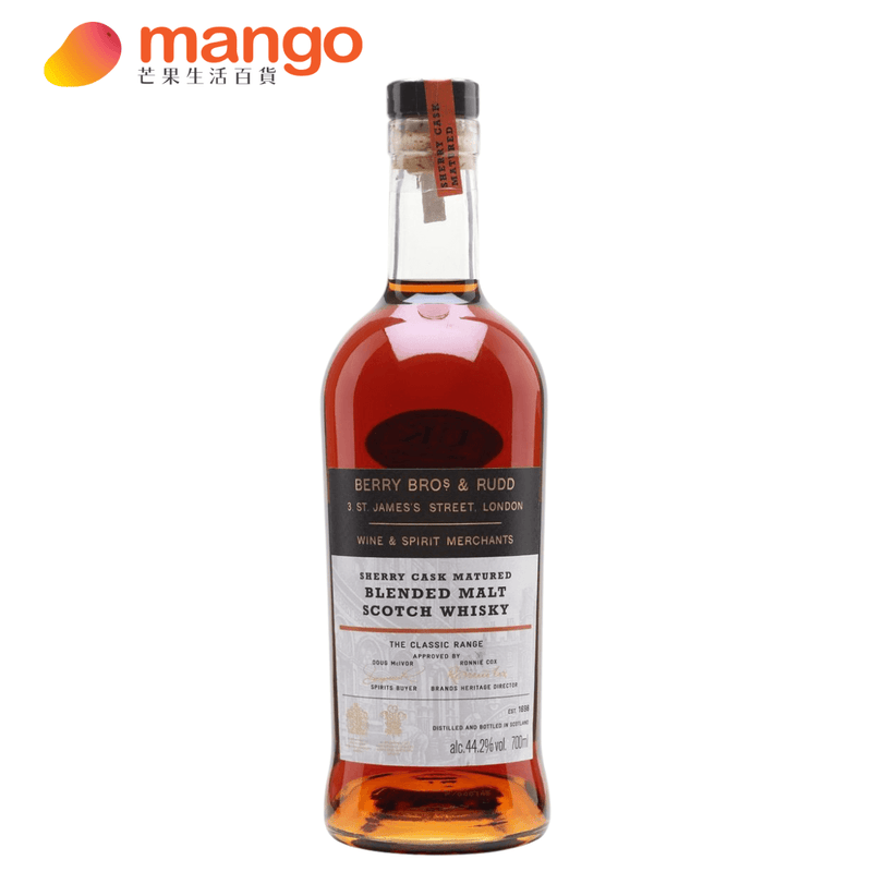 Berry Bros & Rudd - BB&R Classic Range Sherry Cask Blended Malt Scotch Whisky 蘇格蘭經典雪梨桶調和麥芽威士忌 700ml -  Mango Store