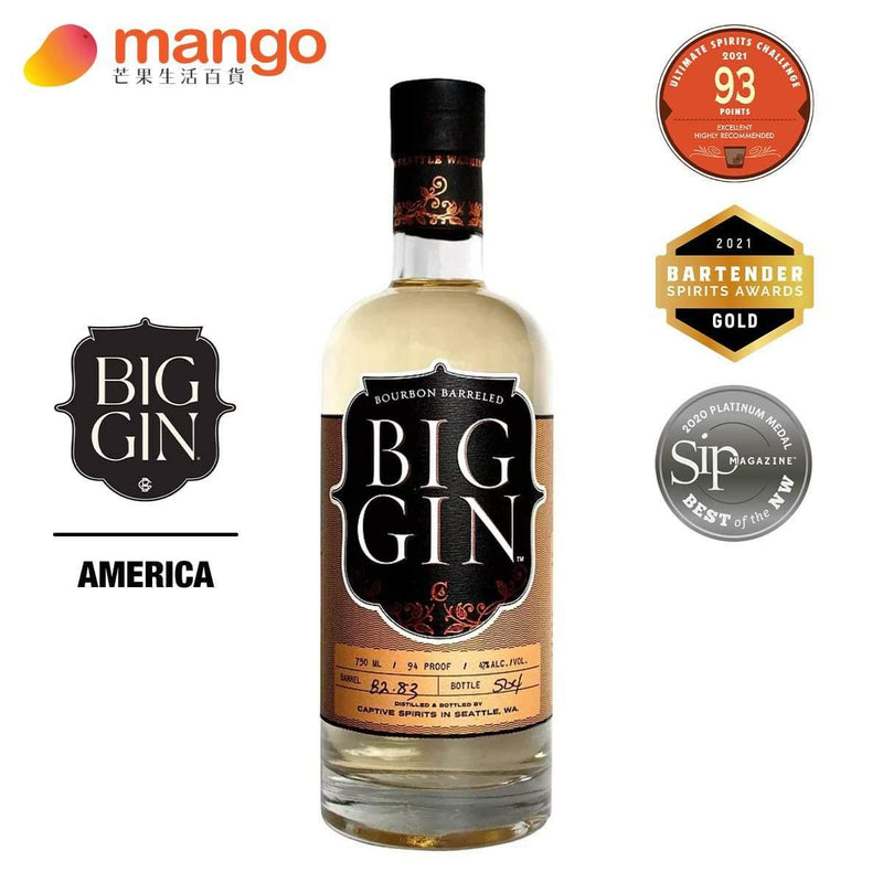 Captive Spirits - Big Gin Bourbon Barreled 美國波本桶琴酒 750ml -  Mango Store