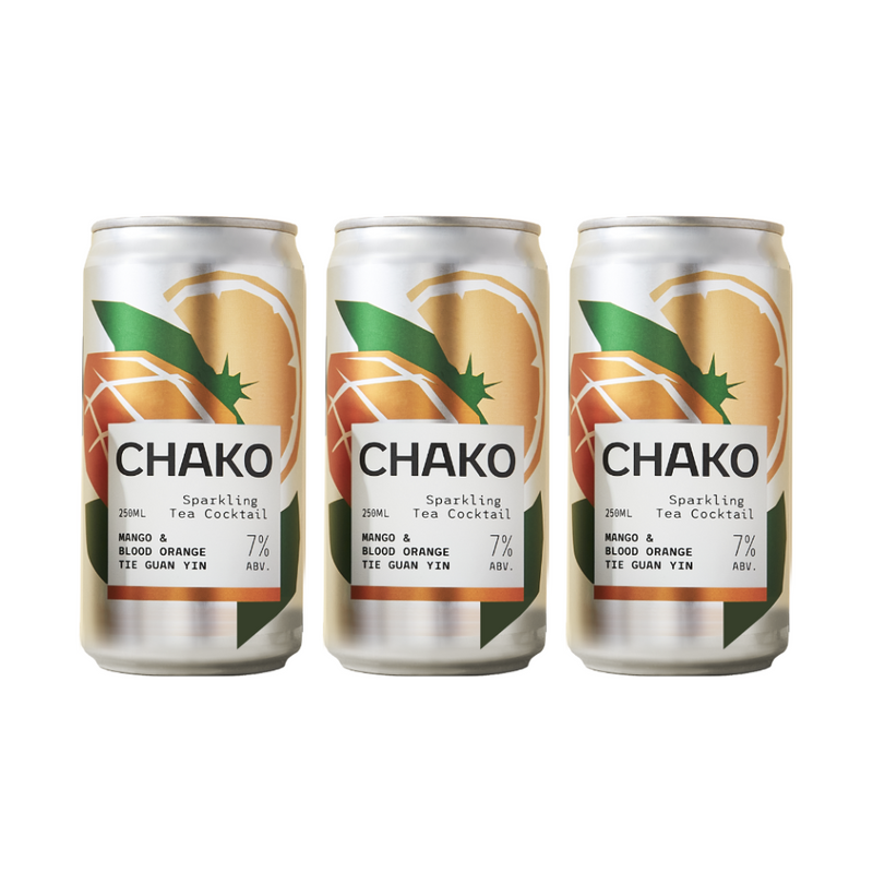 Chako - Mango & Blood Orange Tie Guan Yin Sparkling Tea Cocktail 血橙芒果鐵觀音氣泡雞尾酒 - 250ml (3罐)