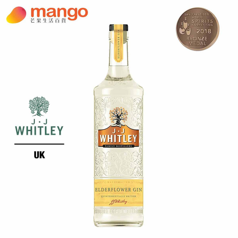 J.J Whitley  J.J.惠特利 - Elderflower British Gin 英國接骨木花琴酒 700ml -  Mango Store