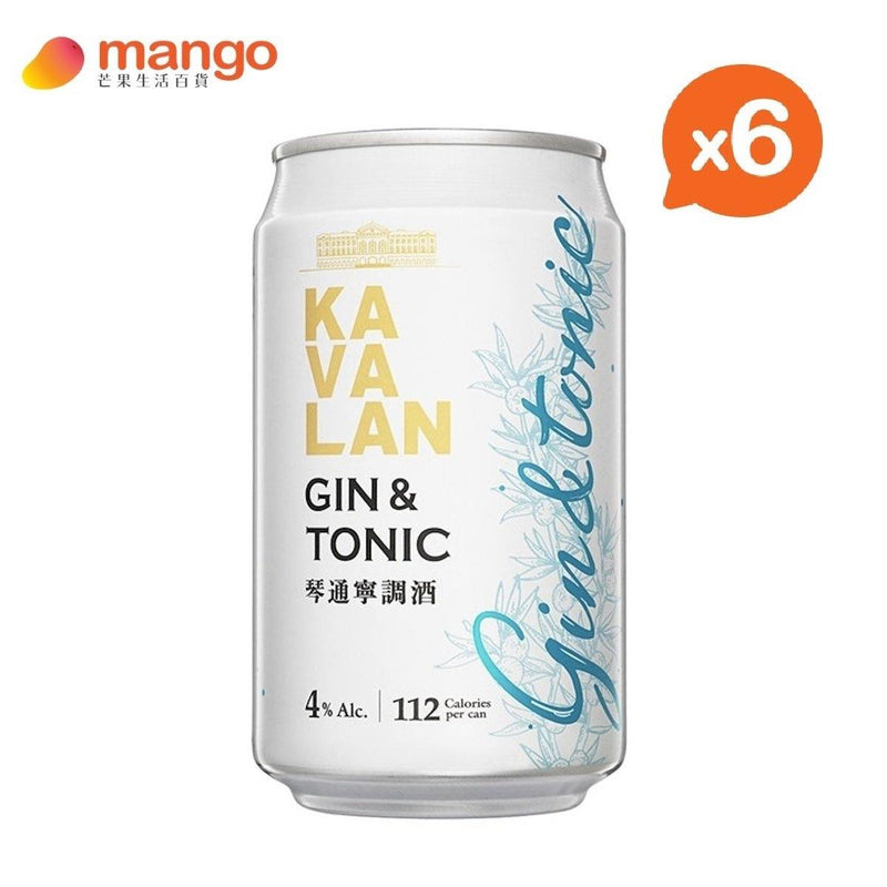 Kavalan - Gin & Tonic 台灣噶瑪蘭琴湯力調酒 - 320ml (6罐) -  Mango Store