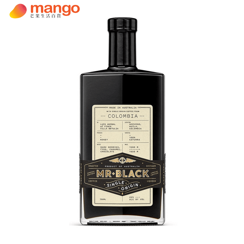 Mr. Black - Colombia Single Origin Coffee Liqueur 澳洲特級哥倫比亞咖啡酒 700ml -  Mango Store