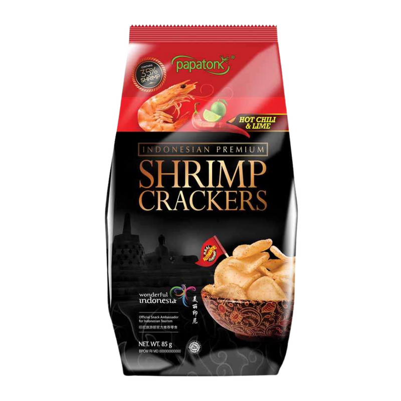 Papatonk - Shrimp Crackers - Hot Chili & Lime 印尼辣椒青檸味蝦片85g