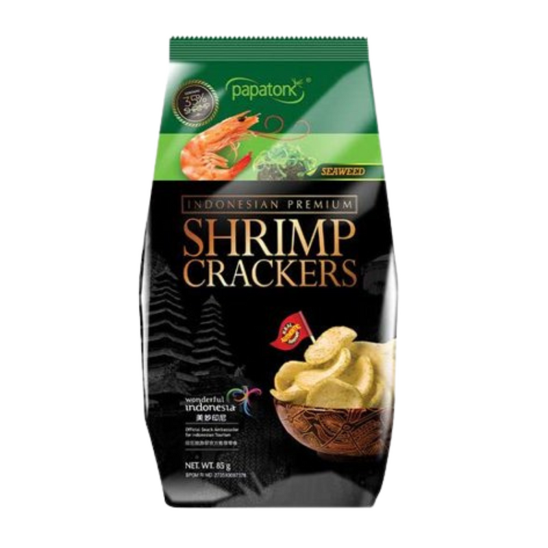 Papatonk - Shrimp Crackers - Seaweed 印尼海苔味蝦片 85g