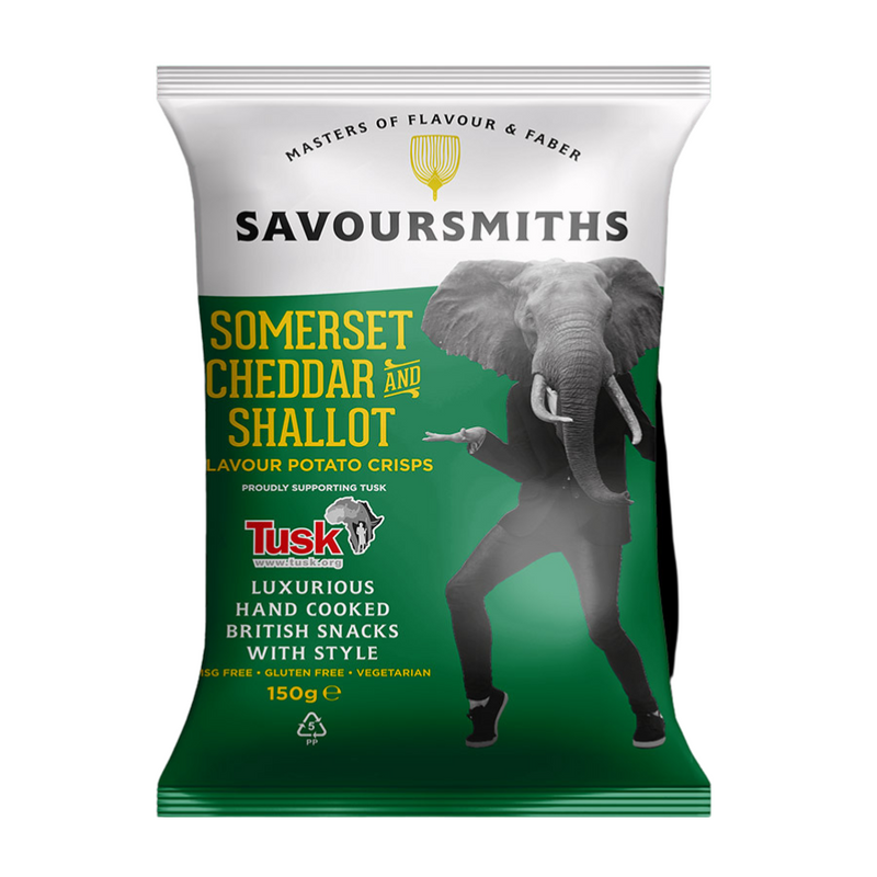 Savoursmiths - Somerset Cheddar & Shallot 車打芝士香蔥味手工製薯片 150g (素食、天然、無添加美味零食)