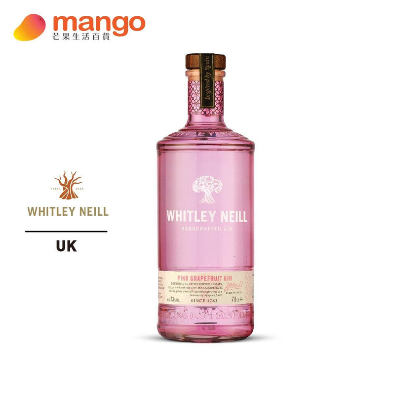 Whitley Neill 惠特利尼爾 - Pink Grapefruit Gin 英國粉紅葡萄柚琴酒 700ml -  Mango Store