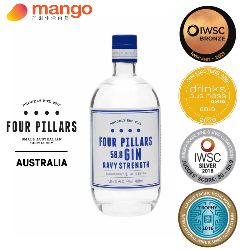 Four Pillars - Navy Strength Australian Gin 澳洲海軍強度琴酒 700ml -  Mango Store