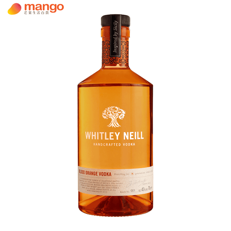 Whitley Neill - Blood Orange Vodka 英國血橙伏特加 700ml -  Mango Store