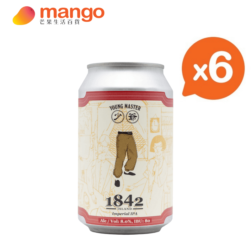 少爺啤 - 1842 Island IPA 香港手工啤酒 330ml (6罐) -  Mango Store