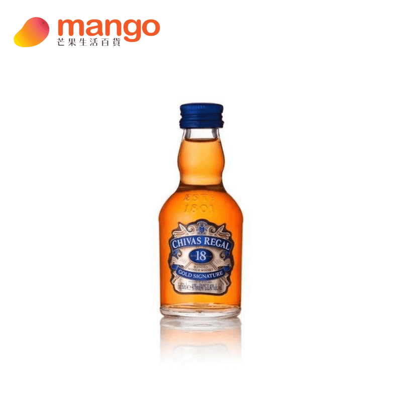 Chivas芝華士 - Chivas Regal 18 Years Old Scotch Blended Whisky 芝華士18年蘇格蘭調和威士忌 - 50ml -  Mango Store